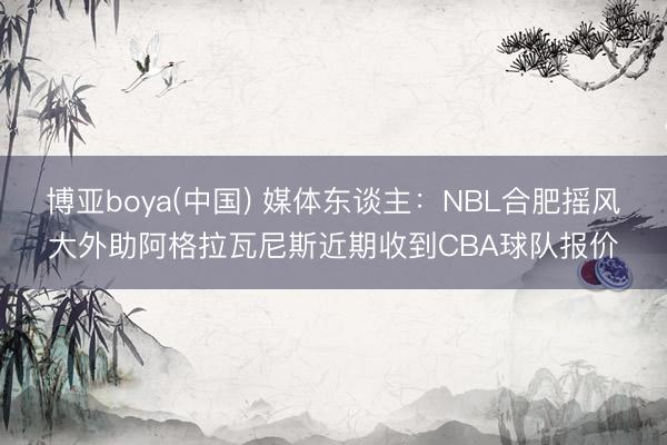 博亚boya(中国) 媒体东谈主：NBL合肥摇风大外助阿格拉瓦尼斯近期收到CBA球队报价