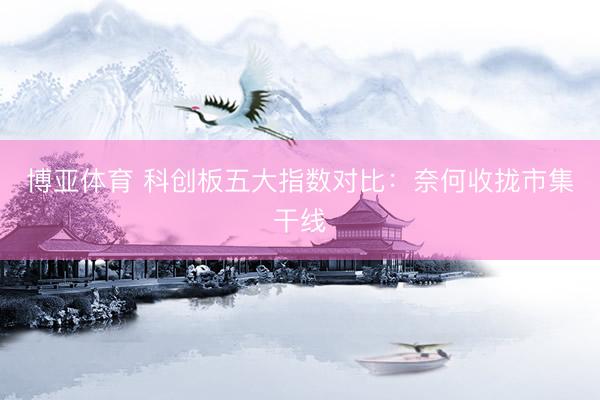 博亚体育 科创板五大指数对比：奈何收拢市集干线
