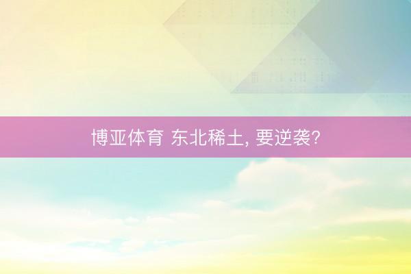 博亚体育 东北稀土, 要逆袭?
