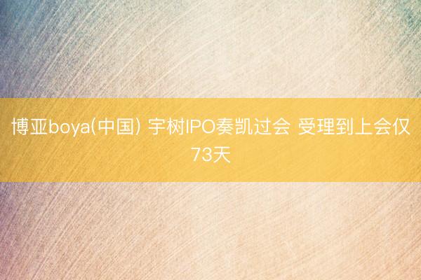 博亚boya(中国) 宇树IPO奏凯过会 受理到上会仅73天