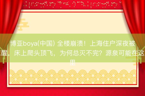 博亚boya(中国) 全楼崩溃！上海住户深夜被惊醒，床上爬头顶飞，为何总灭不完？源泉可能在这里